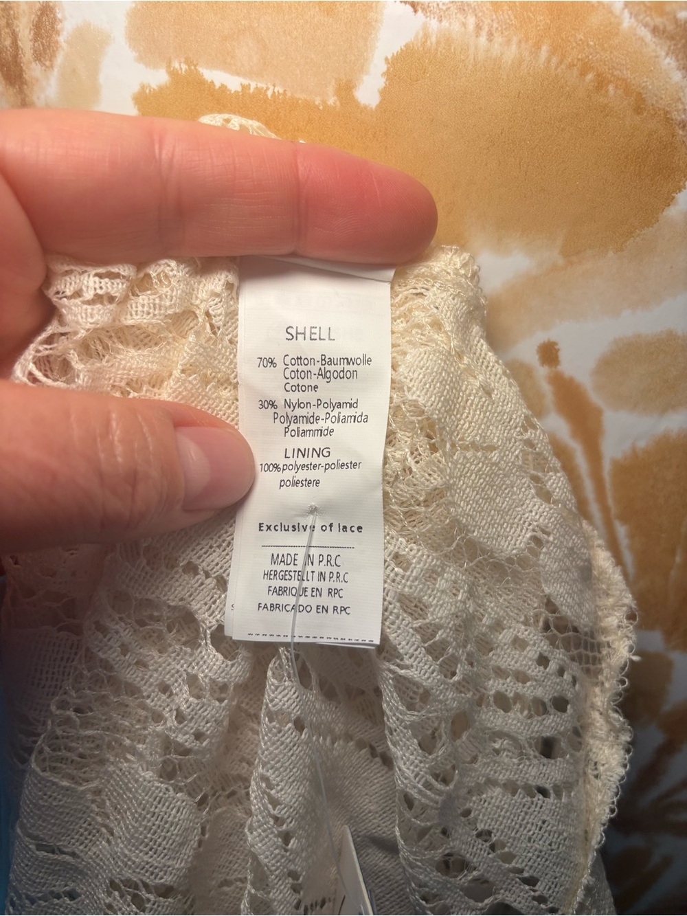 Cupshe Lace Crochet Boho Dress L Cottagecore Romantic Feminine Festival Coastal - Picture 4 of 10